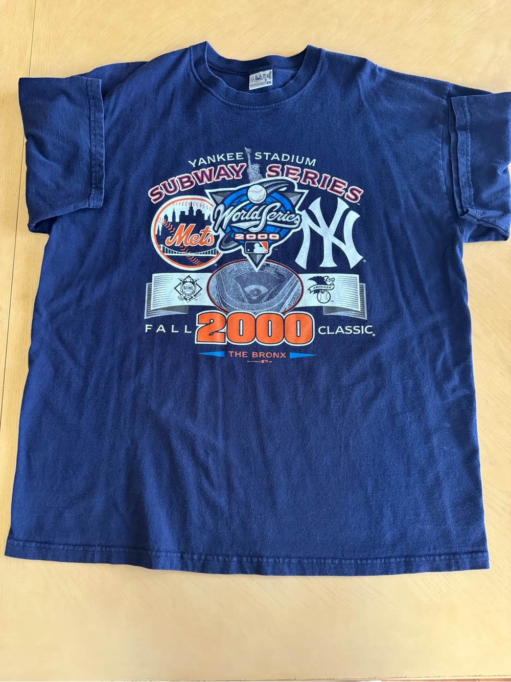 VTG 2000 Subway Series Yankees Mets Tee Gear For Sports Sixe XXL